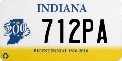 IN license plate 712PA