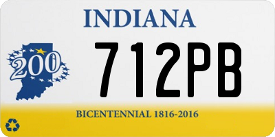IN license plate 712PB