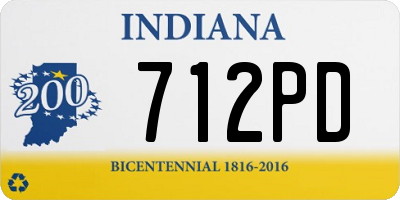IN license plate 712PD