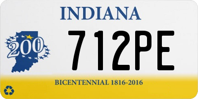 IN license plate 712PE