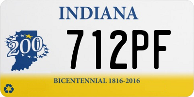 IN license plate 712PF
