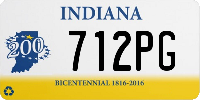 IN license plate 712PG