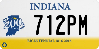 IN license plate 712PM