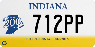 IN license plate 712PP