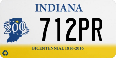 IN license plate 712PR