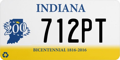 IN license plate 712PT