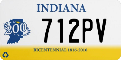 IN license plate 712PV