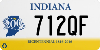 IN license plate 712QF