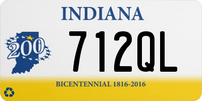 IN license plate 712QL