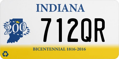 IN license plate 712QR