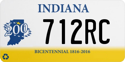 IN license plate 712RC