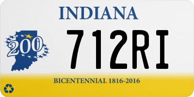 IN license plate 712RI