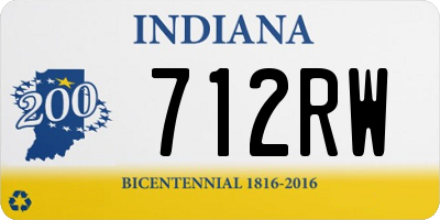 IN license plate 712RW