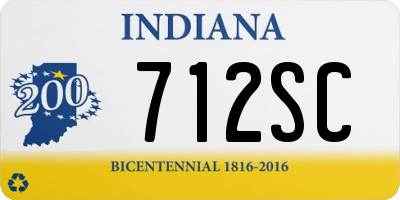 IN license plate 712SC