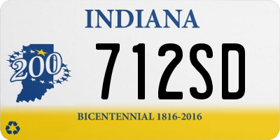 IN license plate 712SD