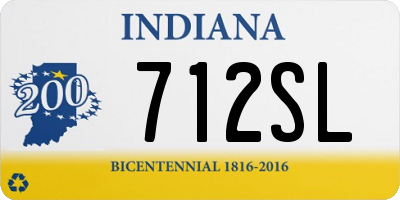 IN license plate 712SL