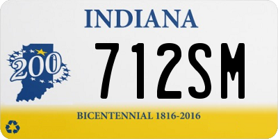 IN license plate 712SM
