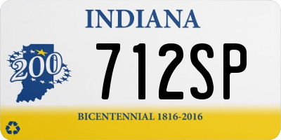 IN license plate 712SP