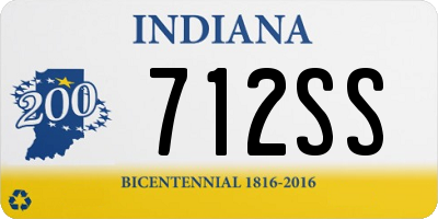 IN license plate 712SS