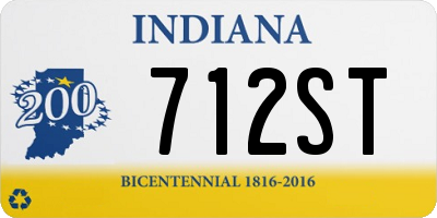 IN license plate 712ST