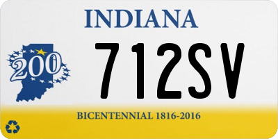 IN license plate 712SV