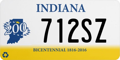 IN license plate 712SZ