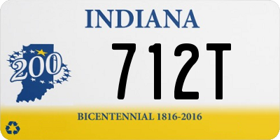 IN license plate 712T