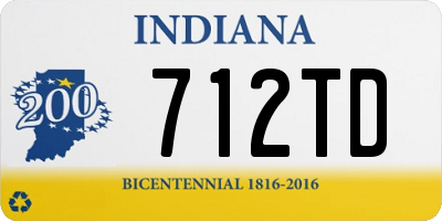 IN license plate 712TD