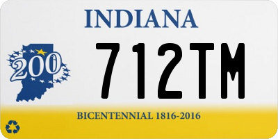 IN license plate 712TM