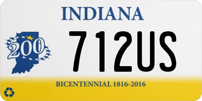 IN license plate 712US