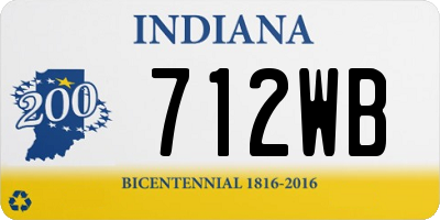 IN license plate 712WB