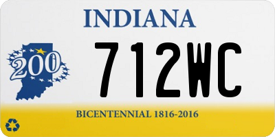 IN license plate 712WC