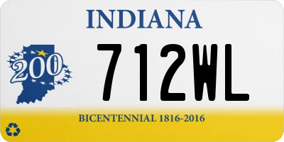 IN license plate 712WL