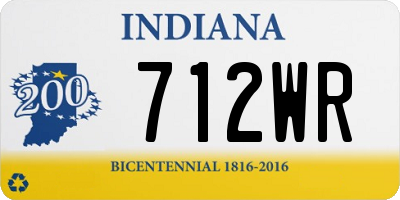 IN license plate 712WR