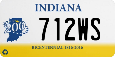 IN license plate 712WS