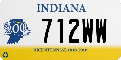 IN license plate 712WW