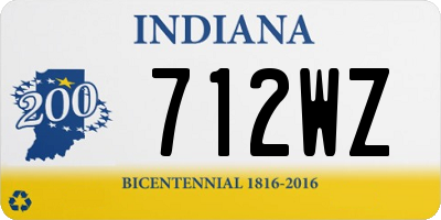 IN license plate 712WZ