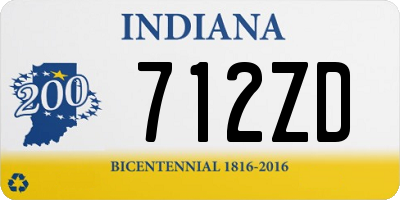 IN license plate 712ZD