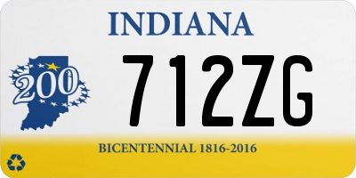 IN license plate 712ZG