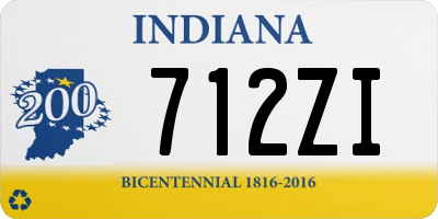 IN license plate 712ZI