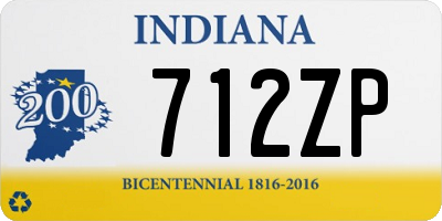 IN license plate 712ZP