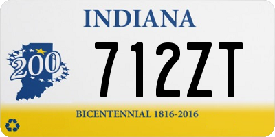 IN license plate 712ZT