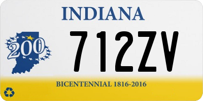 IN license plate 712ZV