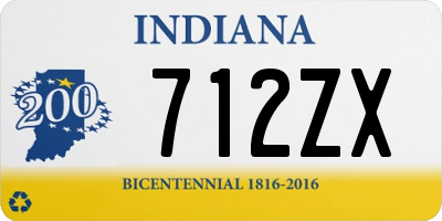 IN license plate 712ZX