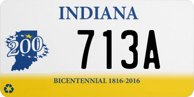 IN license plate 713A