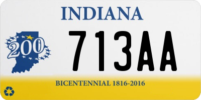 IN license plate 713AA