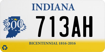 IN license plate 713AH