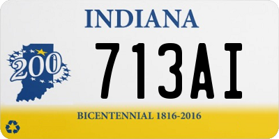 IN license plate 713AI