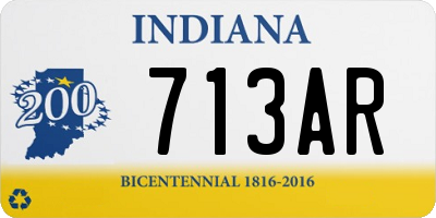 IN license plate 713AR