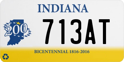 IN license plate 713AT